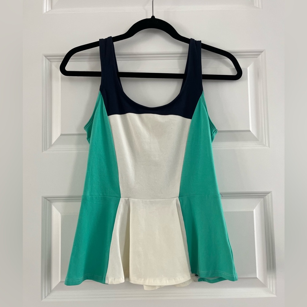 Express Color Block Peplum Tank
